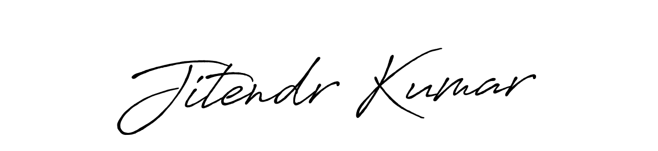 Make a beautiful signature design for name Jitendr Kumar. With this signature (Antro_Vectra_Bolder) style, you can create a handwritten signature for free. Jitendr Kumar signature style 7 images and pictures png