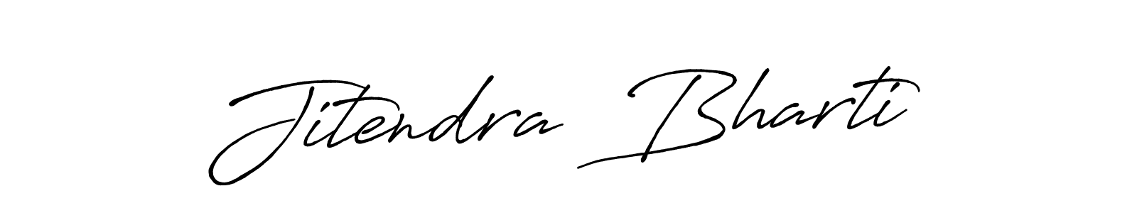 Antro_Vectra_Bolder is a professional signature style that is perfect for those who want to add a touch of class to their signature. It is also a great choice for those who want to make their signature more unique. Get Jitendra  Bharti name to fancy signature for free. Jitendra  Bharti signature style 7 images and pictures png