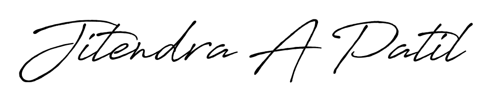 Express your personality with a custom Jitendra A Patil signature crafted with Antro_Vectra_Bolder typography. Free transparent PNG download available. Jitendra A Patil signature style 7 images and pictures png
