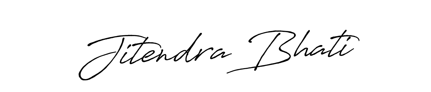 Create a beautiful signature design for name Jitendra Bhati. With this signature (Antro_Vectra_Bolder) fonts, you can make a handwritten signature for free. Jitendra Bhati signature style 7 images and pictures png