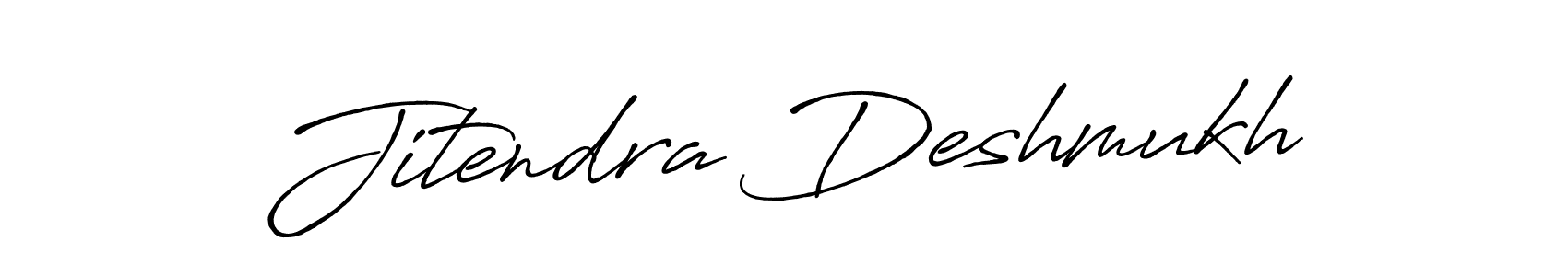 Make a beautiful signature design for name Jitendra Deshmukh. With this signature (Antro_Vectra_Bolder) style, you can create a handwritten signature for free. Jitendra Deshmukh signature style 7 images and pictures png
