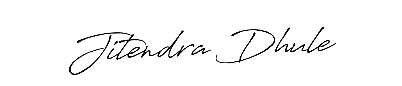Make a beautiful signature design for name Jitendra Dhule. With this signature (Antro_Vectra_Bolder) style, you can create a handwritten signature for free. Jitendra Dhule signature style 7 images and pictures png