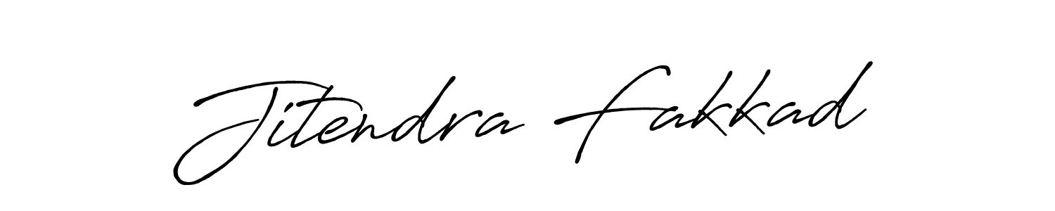 Make a beautiful signature design for name Jitendra Fakkad. With this signature (Antro_Vectra_Bolder) style, you can create a handwritten signature for free. Jitendra Fakkad signature style 7 images and pictures png