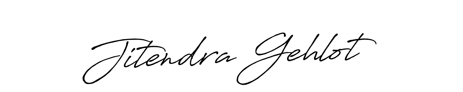 Also we have Jitendra Gehlot name is the best signature style. Create professional handwritten signature collection using Antro_Vectra_Bolder autograph style. Jitendra Gehlot signature style 7 images and pictures png