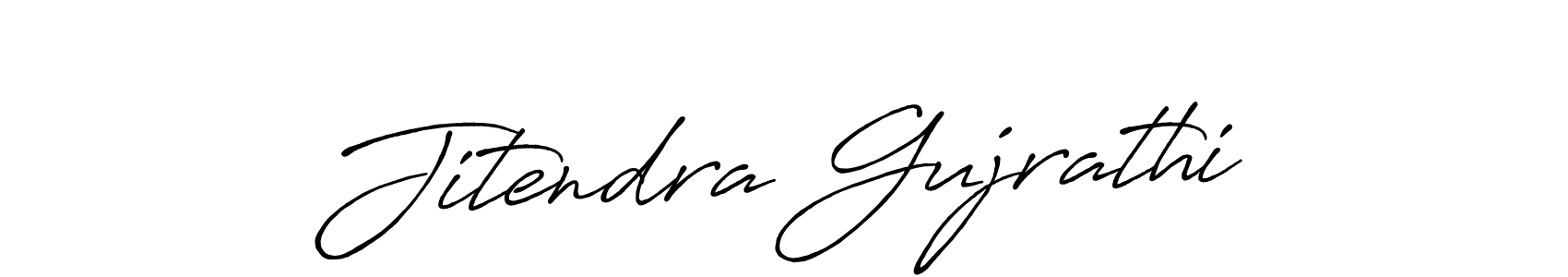 How to make Jitendra Gujrathi signature? Antro_Vectra_Bolder is a professional autograph style. Create handwritten signature for Jitendra Gujrathi name. Jitendra Gujrathi signature style 7 images and pictures png