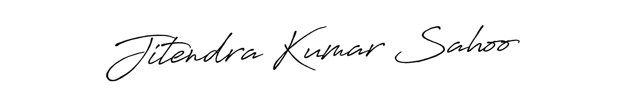 How to make Jitendra Kumar Sahoo name signature. Use Antro_Vectra_Bolder style for creating short signs online. This is the latest handwritten sign. Jitendra Kumar Sahoo signature style 7 images and pictures png