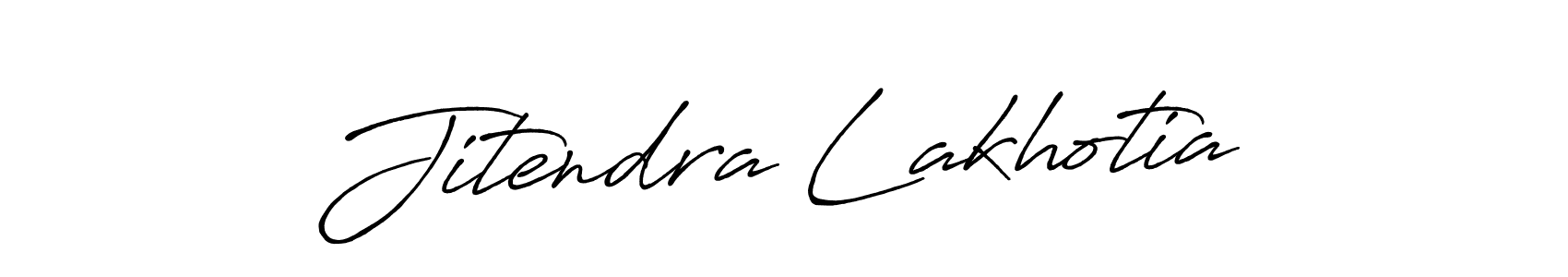 Antro_Vectra_Bolder is a professional signature style that is perfect for those who want to add a touch of class to their signature. It is also a great choice for those who want to make their signature more unique. Get Jitendra Lakhotia name to fancy signature for free. Jitendra Lakhotia signature style 7 images and pictures png