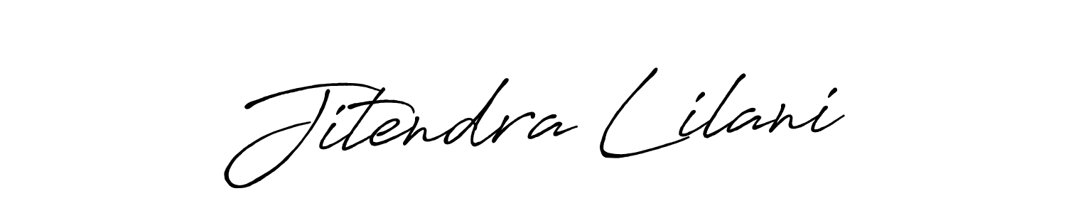 Jitendra Lilani stylish signature style. Best Handwritten Sign (Antro_Vectra_Bolder) for my name. Handwritten Signature Collection Ideas for my name Jitendra Lilani. Jitendra Lilani signature style 7 images and pictures png