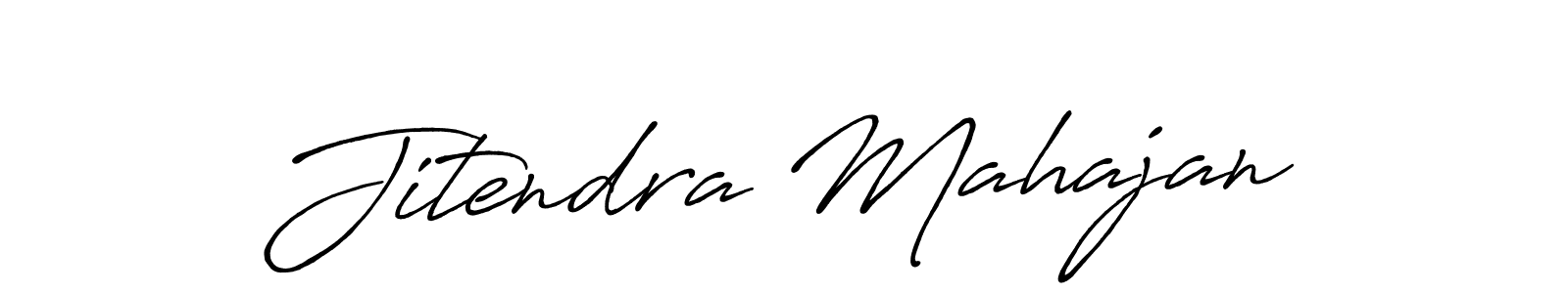 How to make Jitendra Mahajan name signature. Use Antro_Vectra_Bolder style for creating short signs online. This is the latest handwritten sign. Jitendra Mahajan signature style 7 images and pictures png