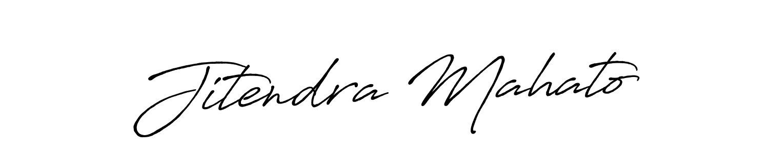 Design your own signature with our free online signature maker. With this signature software, you can create a handwritten (Antro_Vectra_Bolder) signature for name Jitendra Mahato. Jitendra Mahato signature style 7 images and pictures png