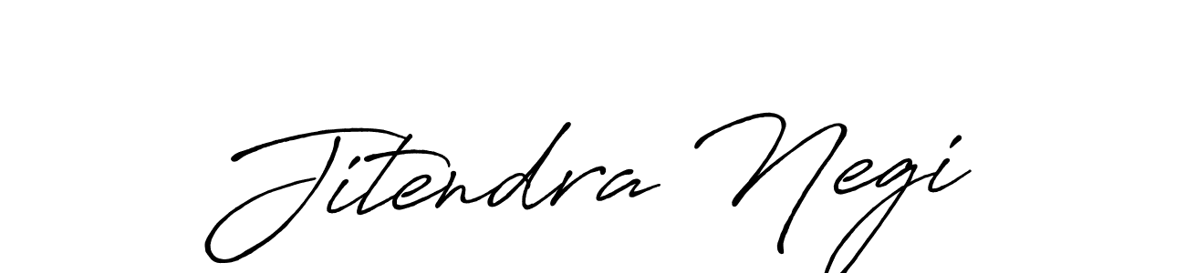 How to make Jitendra Negi name signature. Use Antro_Vectra_Bolder style for creating short signs online. This is the latest handwritten sign. Jitendra Negi signature style 7 images and pictures png