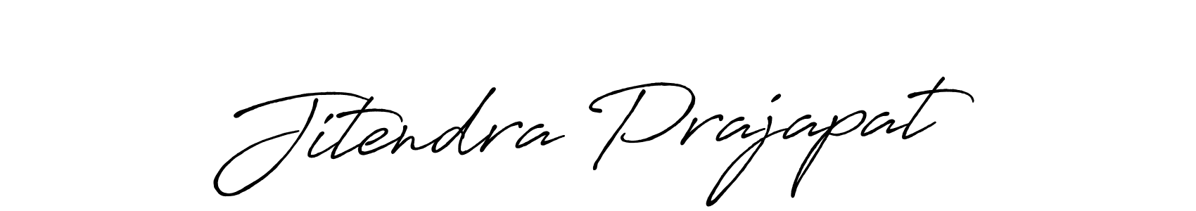 Make a beautiful signature design for name Jitendra Prajapat. With this signature (Antro_Vectra_Bolder) style, you can create a handwritten signature for free. Jitendra Prajapat signature style 7 images and pictures png