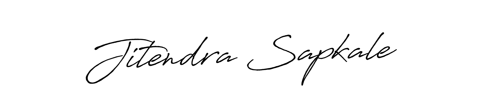 How to make Jitendra Sapkale name signature. Use Antro_Vectra_Bolder style for creating short signs online. This is the latest handwritten sign. Jitendra Sapkale signature style 7 images and pictures png