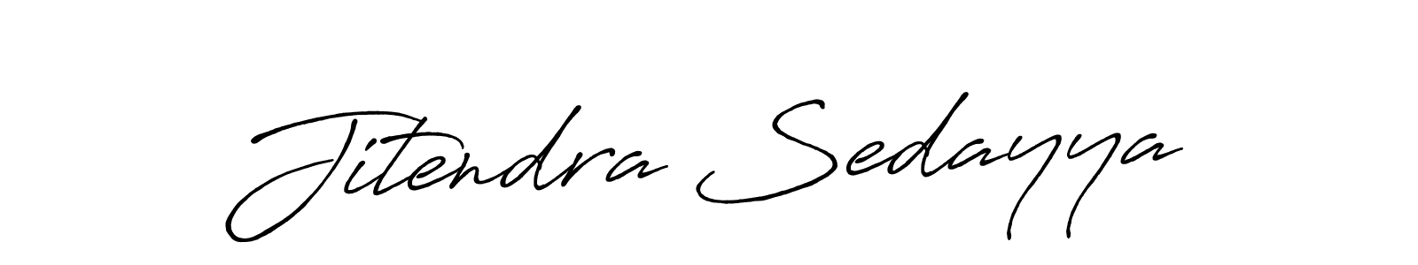 Jitendra Sedayya stylish signature style. Best Handwritten Sign (Antro_Vectra_Bolder) for my name. Handwritten Signature Collection Ideas for my name Jitendra Sedayya. Jitendra Sedayya signature style 7 images and pictures png