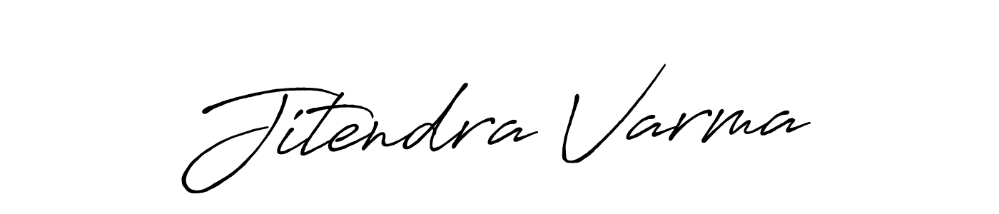 How to make Jitendra Varma name signature. Use Antro_Vectra_Bolder style for creating short signs online. This is the latest handwritten sign. Jitendra Varma signature style 7 images and pictures png