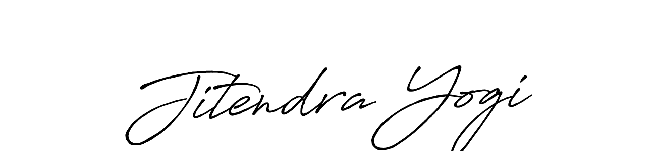 How to make Jitendra Yogi name signature. Use Antro_Vectra_Bolder style for creating short signs online. This is the latest handwritten sign. Jitendra Yogi signature style 7 images and pictures png