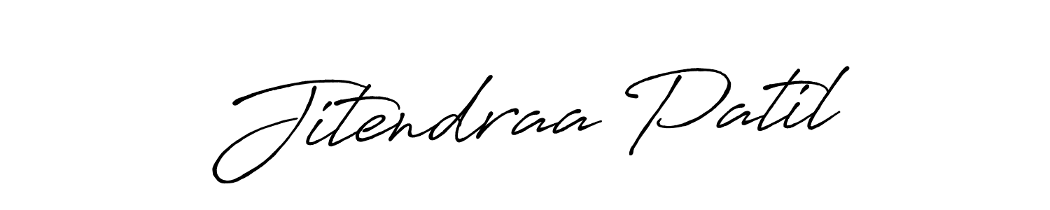 Make a beautiful signature design for name Jitendraa Patil. With this signature (Antro_Vectra_Bolder) style, you can create a handwritten signature for free. Jitendraa Patil signature style 7 images and pictures png