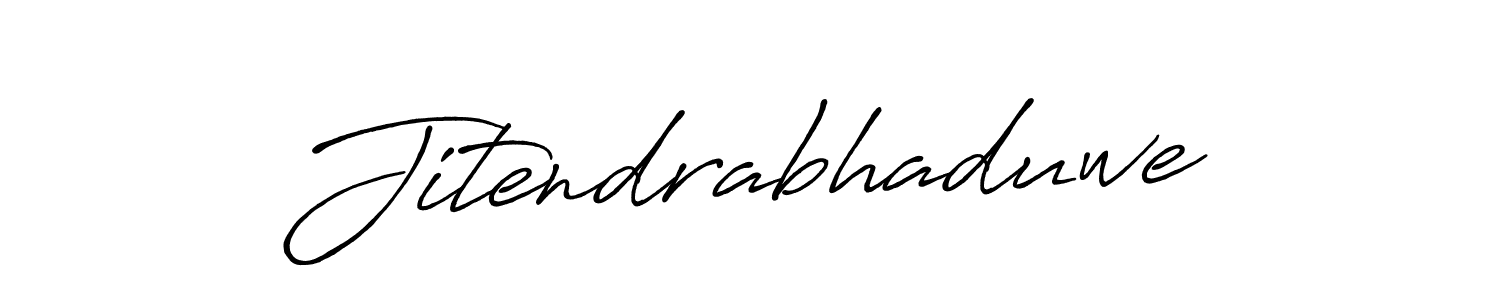 Design your own signature with our free online signature maker. With this signature software, you can create a handwritten (Antro_Vectra_Bolder) signature for name Jitendrabhaduwe. Jitendrabhaduwe signature style 7 images and pictures png