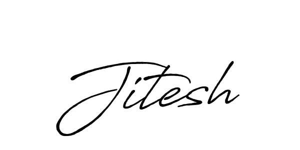 How to make Jitesh signature? Antro_Vectra_Bolder is a professional autograph style. Create handwritten signature for Jitesh name. Jitesh signature style 7 images and pictures png