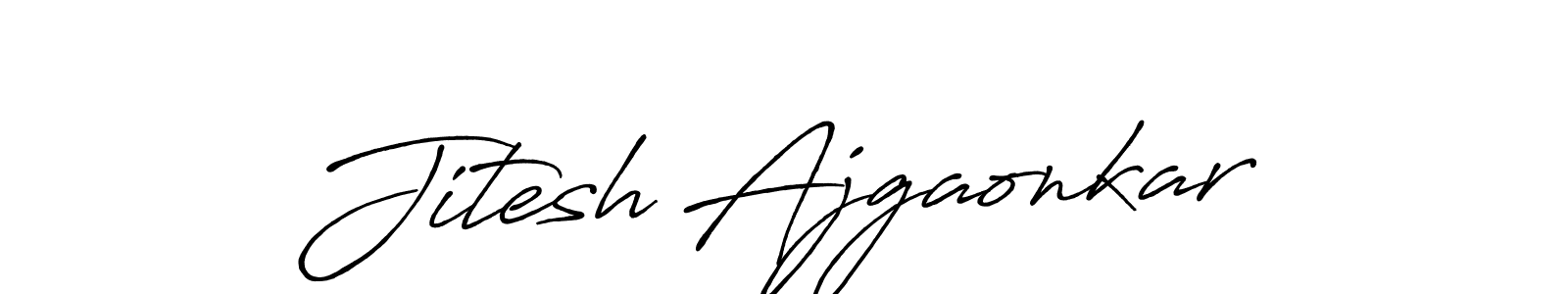 Also You can easily find your signature by using the search form. We will create Jitesh Ajgaonkar name handwritten signature images for you free of cost using Antro_Vectra_Bolder sign style. Jitesh Ajgaonkar signature style 7 images and pictures png