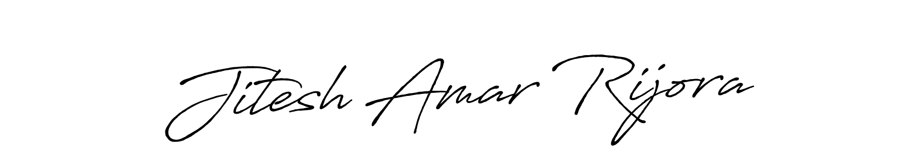 The best way (Antro_Vectra_Bolder) to make a short signature is to pick only two or three words in your name. The name Jitesh Amar Rijora include a total of six letters. For converting this name. Jitesh Amar Rijora signature style 7 images and pictures png