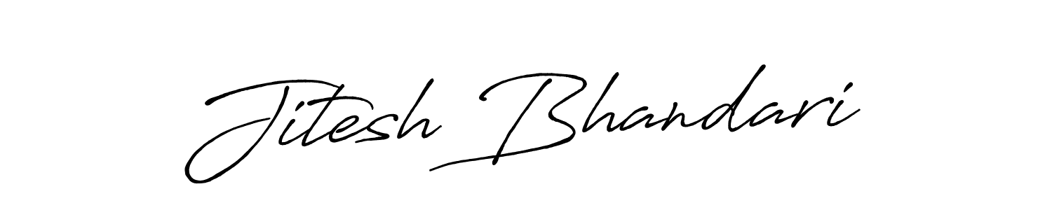 Create a beautiful signature design for name Jitesh Bhandari. With this signature (Antro_Vectra_Bolder) fonts, you can make a handwritten signature for free. Jitesh Bhandari signature style 7 images and pictures png