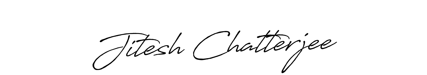 How to make Jitesh Chatterjee name signature. Use Antro_Vectra_Bolder style for creating short signs online. This is the latest handwritten sign. Jitesh Chatterjee signature style 7 images and pictures png
