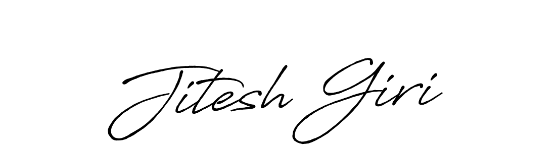 Make a beautiful signature design for name Jitesh Giri. With this signature (Antro_Vectra_Bolder) style, you can create a handwritten signature for free. Jitesh Giri signature style 7 images and pictures png