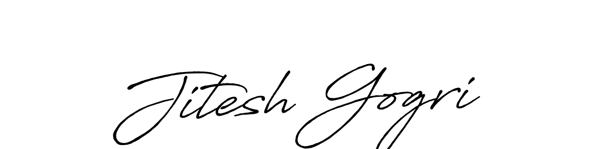 Make a short Jitesh Gogri signature style. Manage your documents anywhere anytime using Antro_Vectra_Bolder. Create and add eSignatures, submit forms, share and send files easily. Jitesh Gogri signature style 7 images and pictures png