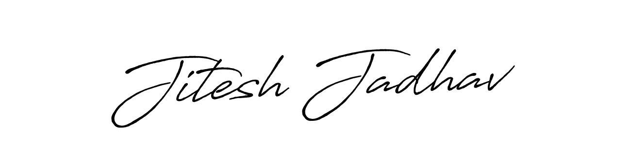 Use a signature maker to create a handwritten signature online. With this signature software, you can design (Antro_Vectra_Bolder) your own signature for name Jitesh Jadhav. Jitesh Jadhav signature style 7 images and pictures png