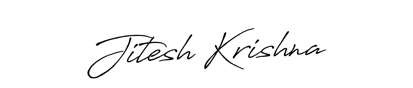 Design your own signature with our free online signature maker. With this signature software, you can create a handwritten (Antro_Vectra_Bolder) signature for name Jitesh Krishna. Jitesh Krishna signature style 7 images and pictures png