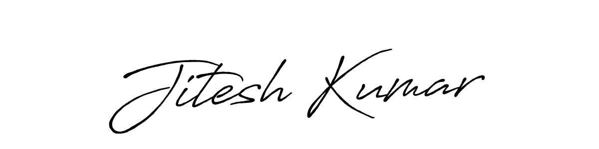 Design your own signature with our free online signature maker. With this signature software, you can create a handwritten (Antro_Vectra_Bolder) signature for name Jitesh Kumar. Jitesh Kumar signature style 7 images and pictures png