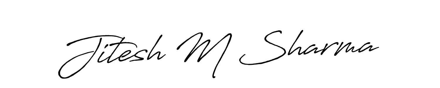 Also You can easily find your signature by using the search form. We will create Jitesh M Sharma name handwritten signature images for you free of cost using Antro_Vectra_Bolder sign style. Jitesh M Sharma signature style 7 images and pictures png