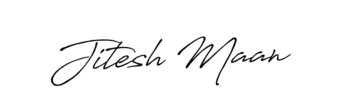 It looks lik you need a new signature style for name Jitesh Maan. Design unique handwritten (Antro_Vectra_Bolder) signature with our free signature maker in just a few clicks. Jitesh Maan signature style 7 images and pictures png