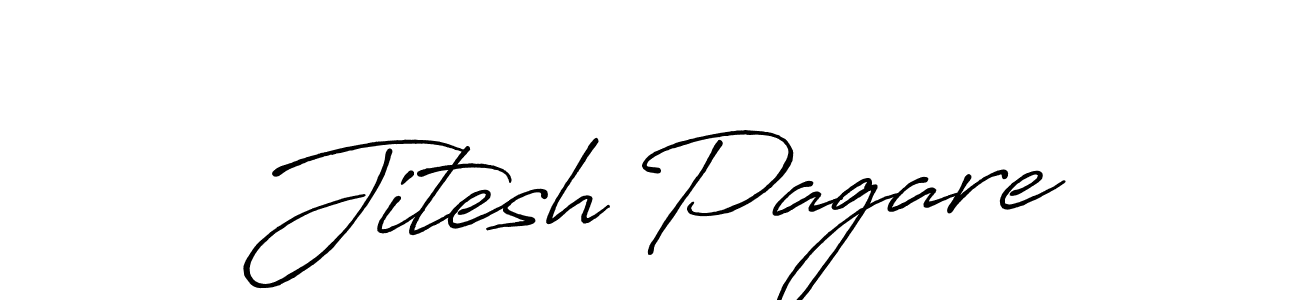 Make a beautiful signature design for name Jitesh Pagare. With this signature (Antro_Vectra_Bolder) style, you can create a handwritten signature for free. Jitesh Pagare signature style 7 images and pictures png