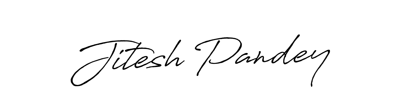 Jitesh Pandey stylish signature style. Best Handwritten Sign (Antro_Vectra_Bolder) for my name. Handwritten Signature Collection Ideas for my name Jitesh Pandey. Jitesh Pandey signature style 7 images and pictures png