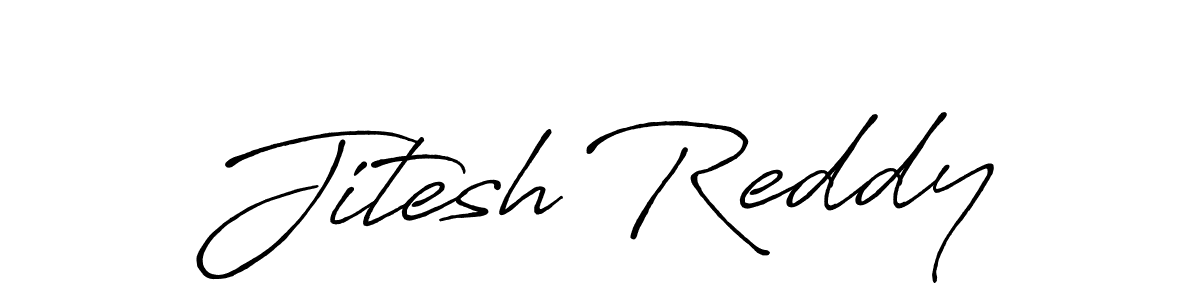 Use a signature maker to create a handwritten signature online. With this signature software, you can design (Antro_Vectra_Bolder) your own signature for name Jitesh Reddy. Jitesh Reddy signature style 7 images and pictures png