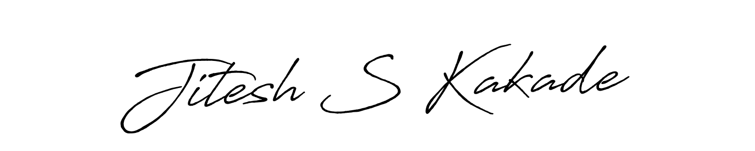 Jitesh S Kakade stylish signature style. Best Handwritten Sign (Antro_Vectra_Bolder) for my name. Handwritten Signature Collection Ideas for my name Jitesh S Kakade. Jitesh S Kakade signature style 7 images and pictures png