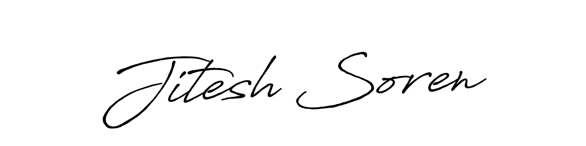 if you are searching for the best signature style for your name Jitesh Soren. so please give up your signature search. here we have designed multiple signature styles  using Antro_Vectra_Bolder. Jitesh Soren signature style 7 images and pictures png