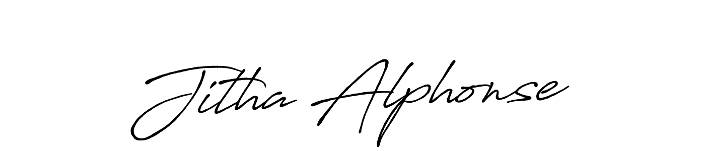 Also You can easily find your signature by using the search form. We will create Jitha Alphonse name handwritten signature images for you free of cost using Antro_Vectra_Bolder sign style. Jitha Alphonse signature style 7 images and pictures png