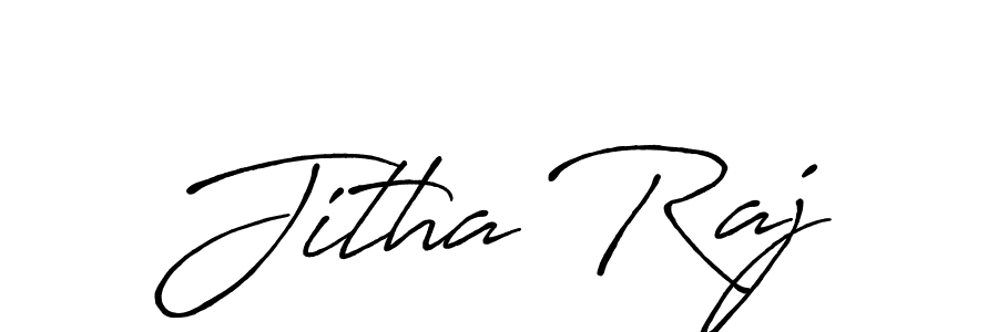 You should practise on your own different ways (Antro_Vectra_Bolder) to write your name (Jitha Raj) in signature. don't let someone else do it for you. Jitha Raj signature style 7 images and pictures png