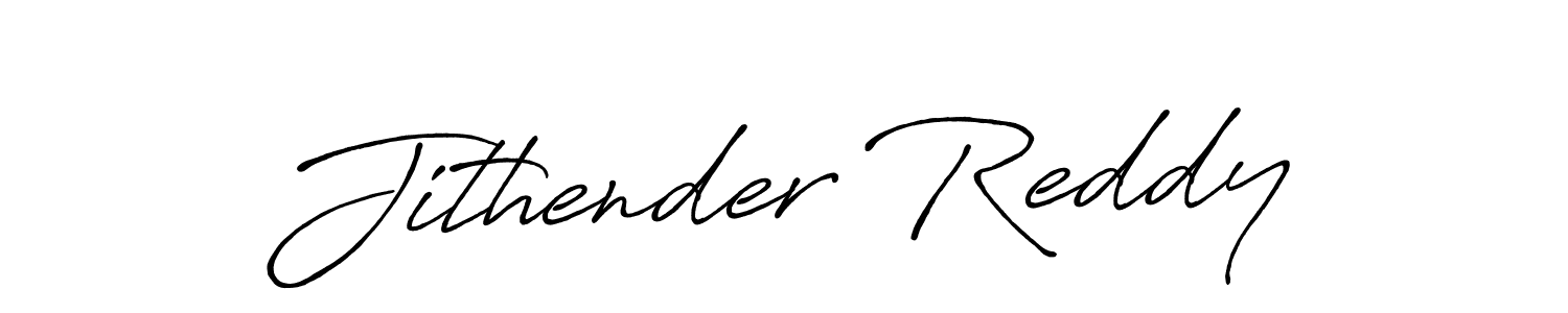 How to make Jithender Reddy signature? Antro_Vectra_Bolder is a professional autograph style. Create handwritten signature for Jithender Reddy name. Jithender Reddy signature style 7 images and pictures png