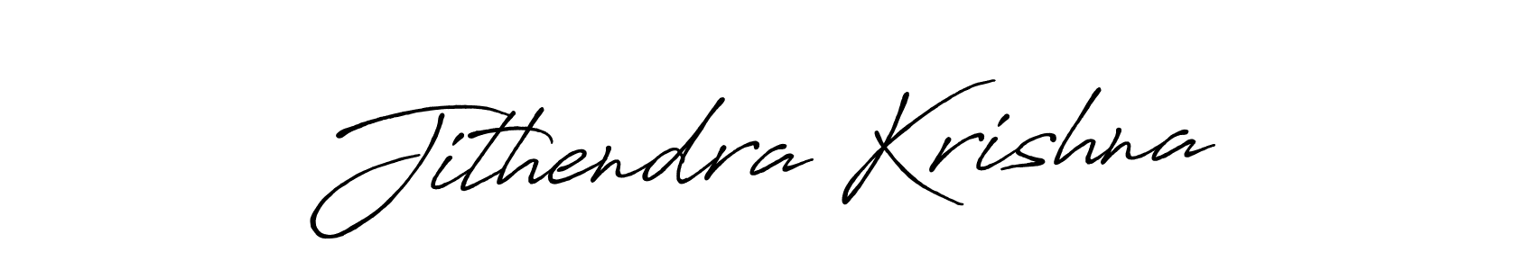 Make a beautiful signature design for name Jithendra Krishna. With this signature (Antro_Vectra_Bolder) style, you can create a handwritten signature for free. Jithendra Krishna signature style 7 images and pictures png