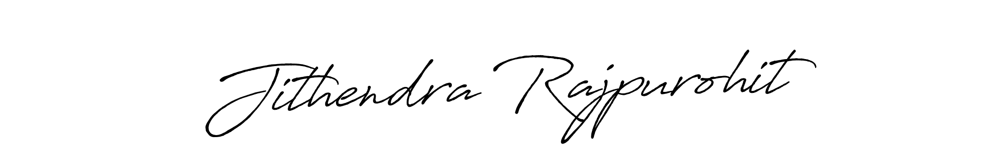 Make a beautiful signature design for name Jithendra Rajpurohit. With this signature (Antro_Vectra_Bolder) style, you can create a handwritten signature for free. Jithendra Rajpurohit signature style 7 images and pictures png