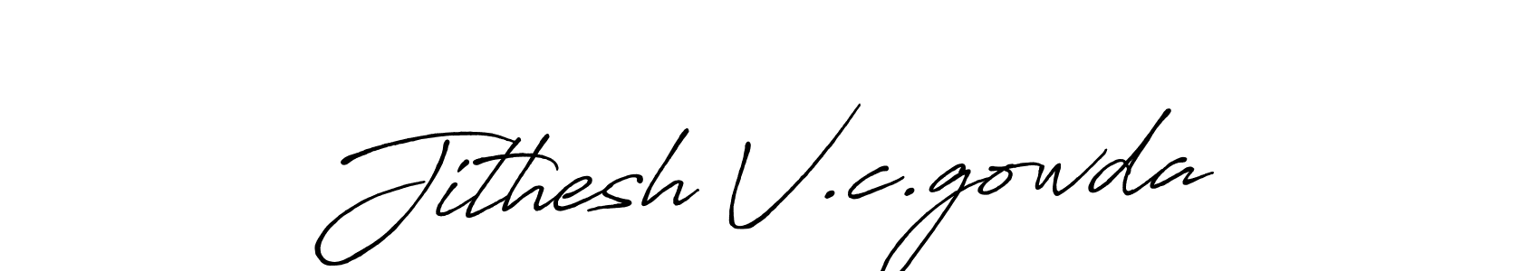 You should practise on your own different ways (Antro_Vectra_Bolder) to write your name (Jithesh V.c.gowda) in signature. don't let someone else do it for you. Jithesh V.c.gowda signature style 7 images and pictures png