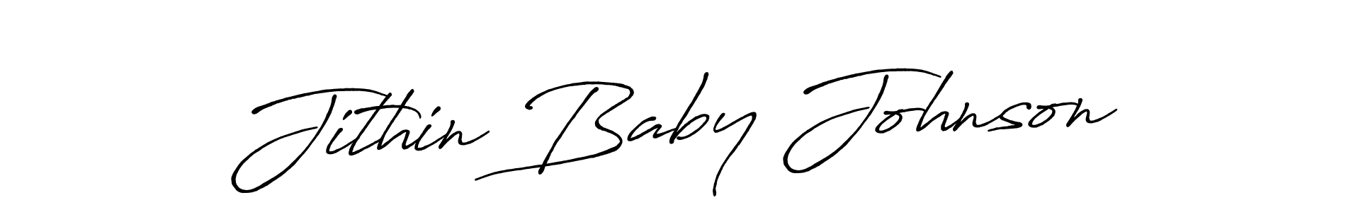 How to make Jithin Baby Johnson signature? Antro_Vectra_Bolder is a professional autograph style. Create handwritten signature for Jithin Baby Johnson name. Jithin Baby Johnson signature style 7 images and pictures png