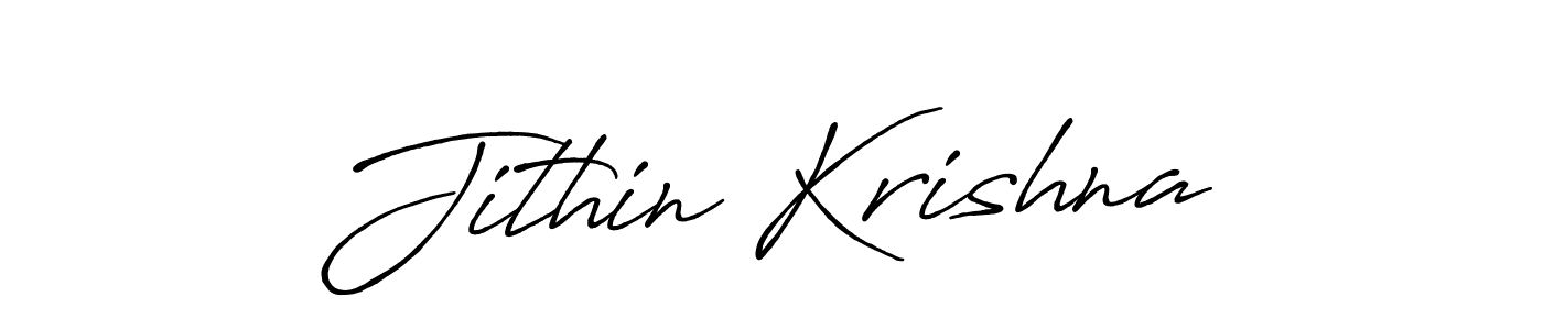 Design your own signature with our free online signature maker. With this signature software, you can create a handwritten (Antro_Vectra_Bolder) signature for name Jithin Krishna. Jithin Krishna signature style 7 images and pictures png