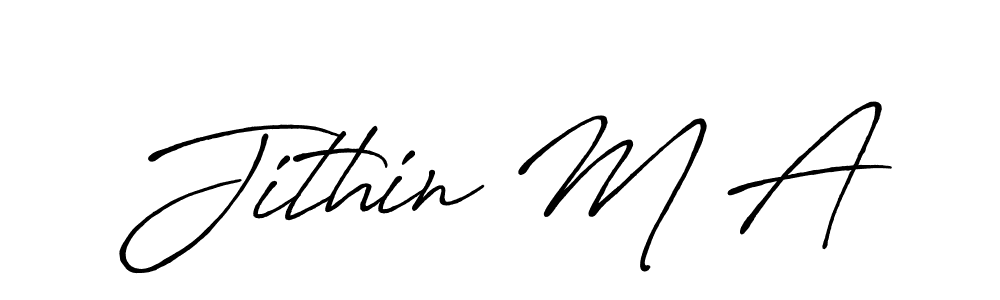 This is the best signature style for the Jithin M A name. Also you like these signature font (Antro_Vectra_Bolder). Mix name signature. Jithin M A signature style 7 images and pictures png