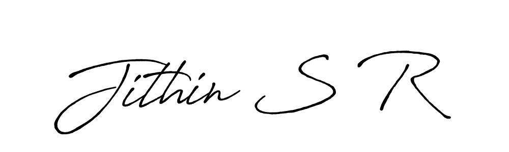 How to make Jithin S R name signature. Use Antro_Vectra_Bolder style for creating short signs online. This is the latest handwritten sign. Jithin S R signature style 7 images and pictures png