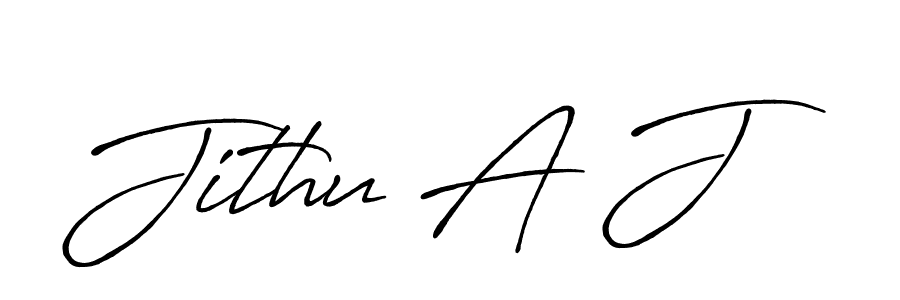 The best way (Antro_Vectra_Bolder) to make a short signature is to pick only two or three words in your name. The name Jithu A J include a total of six letters. For converting this name. Jithu A J signature style 7 images and pictures png